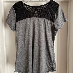 Reebok Mesh/Cut Out Back Detail Athletic Shirt